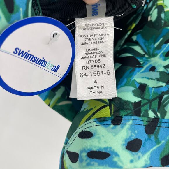 SWIMSUITS FOR ALL Mesh Floral Halter Bikini Top - Picture 2 of 9